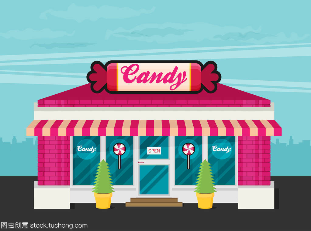 糖果店的平面与立面设计 打造甜蜜梦幻空间