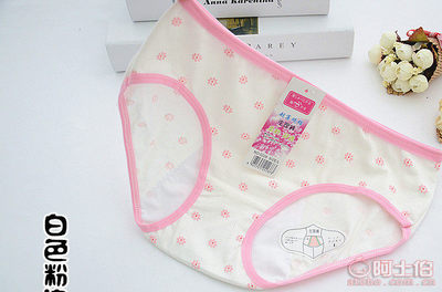 糖果色小雏菊点缀 北极绒经期防漏生理内裤 少女纯棉舒适之选